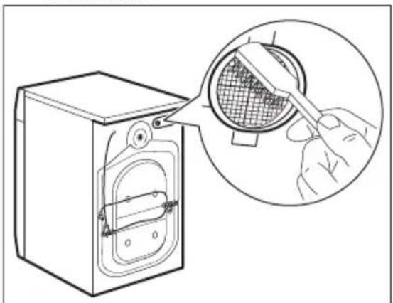 ELECTROLUX EWS6307BE - leplūdes šlūtenes un vārsta filtra tīrīšana - 3