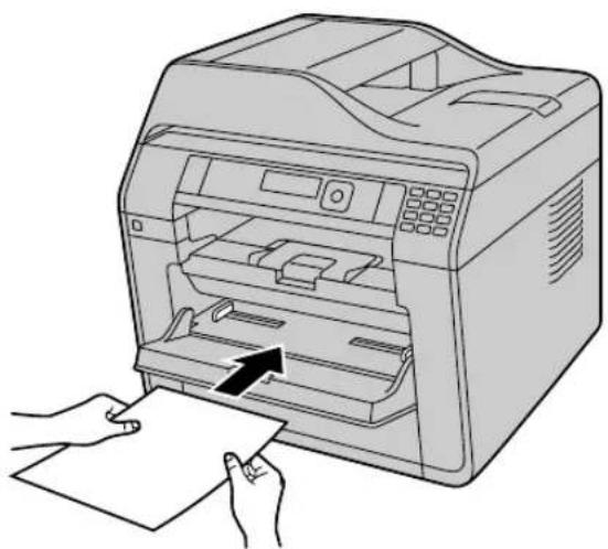 PANASONIC KX-MB2515 - Când hârtia de înregistrare din tava de alimentare manuală/multifuncțională nu este corect introdusă în aparat - 1