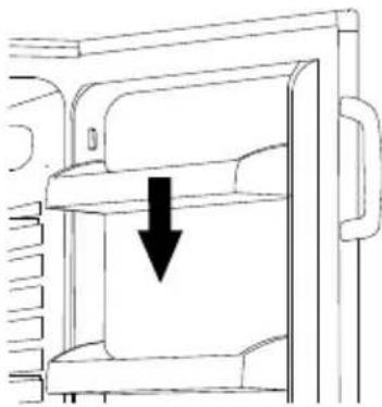 ZANUSSI ZRA226CWO - Pozitionarea rafturilor de pe uşă - 2