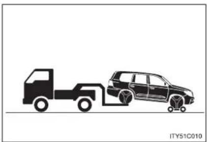 TOYOTA Land Cruiser 200 (2012) - Tractarea cu ajutorul unui camion de tractare și cu roțile ridicate de la sol - 2