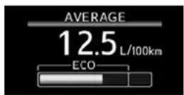 TOYOTA Land Cruiser 200 (2012) - ■ Display consum mediu de combustibil și indicator conducere Eco (→P. 181) - 1