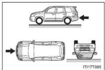 TOYOTA Land Cruiser 200 (2012) - Tipuri de coliziune care s-ar putea să nu declanșeze airbagul SRS (airbagurile laterale și la nivelul capului) - 2