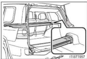 TOYOTA Land Cruiser 200 (2012) - Când se instalează copertina portbagajului (dacă există în dotare) - 1