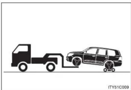TOYOTA Land Cruiser 200 (2012) - Tractarea cu ajutorul unui camion de tractare și cu roțile ridicate de la sol - 1
