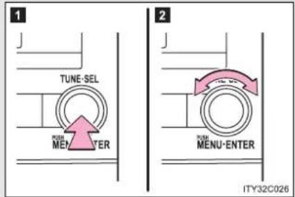 1 TUNE-SEL PUM MEN-TER 2 TUNE- MENU-ENTER ITY32C026