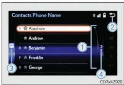 Contacts Phone Name A ★ Abraham ★ Andrew B ★ Benjamin F ★ Franklin G ★ George 1 2 3 4 CLYAVA.Z020