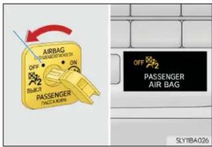 AIRBAG OFF ON BECKET PASSENGER AIR BAG SLY11BA026