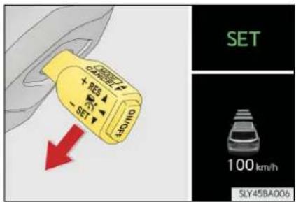 SET + RES - SET A2O/NO 100 km/h SLY45BA006