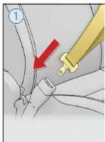 LEXUS NX 300h (2014) - Fixarea și eliberarea centurii de siguranță (cu exceptia scaunului central spate) - 1