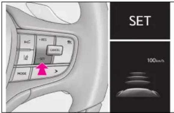 LEXUS ES 200 (2022) - Setareavitezeiautoturismului(modul decontrolaldistanțeidintre autovehicule) - 2