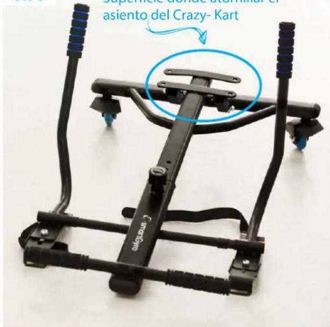 superficie donde atormar el asiento del Crazy- Kart Cranio 970