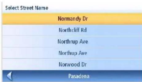 Select Street Name Normandy Dr Northcliff Rd Northrup Ave Northup Ave Norwood Dr Pasadena