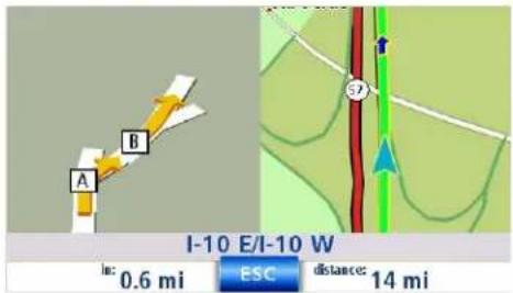 I-10 E/I-10 W Inc: 0.6 mi ESC distances 14 mi