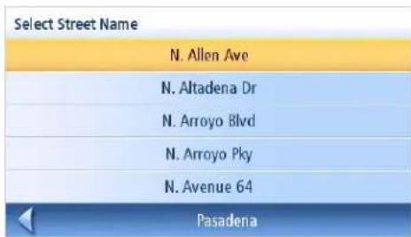 Select Street Name N. Allen Ave N. Altadena Dr N. Arroyo Blvd N. Arroyo Pky N. Avenue 64 Pasadena