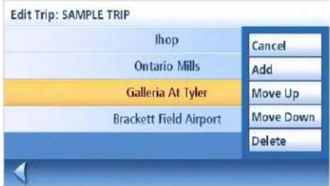 Edit Trip: SAMPLE TRIP Ihop Ontario Mills Galleria At Tyler Brackett Field Airport Cancel Add Move Up Move Down Delete
