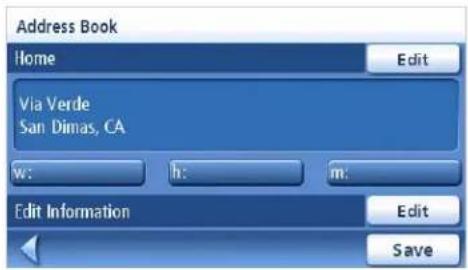 Address Book Home Edit Via Verde San Dimas, CA w: h: m: Edit Information Edit Save