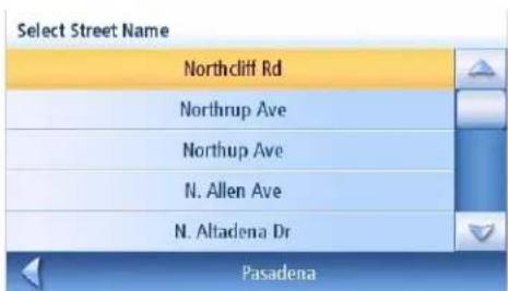 Select Street Name Northcliff Rd Northrup Ave Northup Ave N. Allen Ave N. Altadena Dr Pasadena