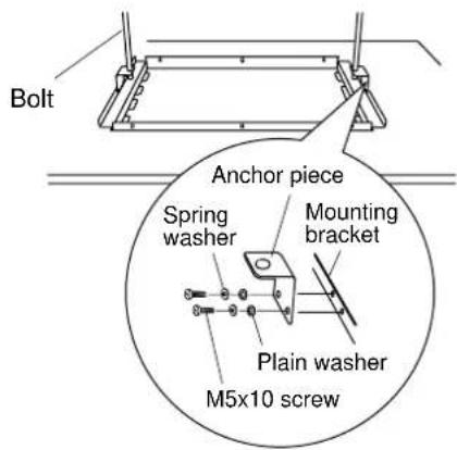 TOA HB-1 - [When mounting the bracket to the ceiling panel] - 2