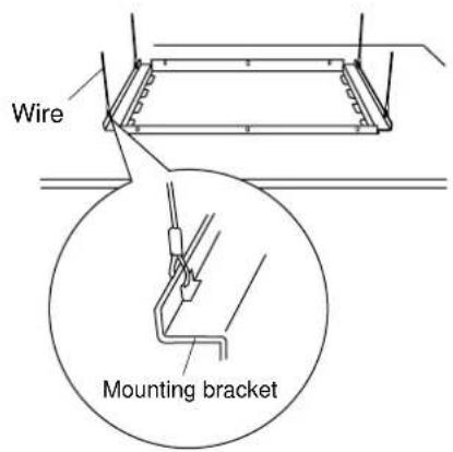 TOA HB-1 - [When mounting the bracket to the ceiling panel] - 1