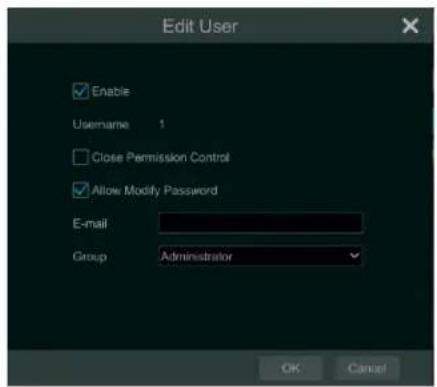 Speco Technologies N8WA4 - Edit User - 2