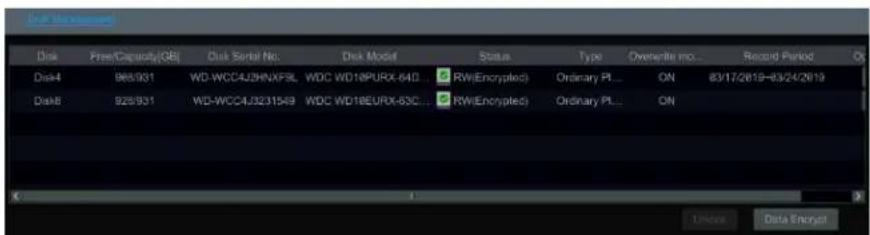 Speco Technologies N8WA4 - Disk Management - 1