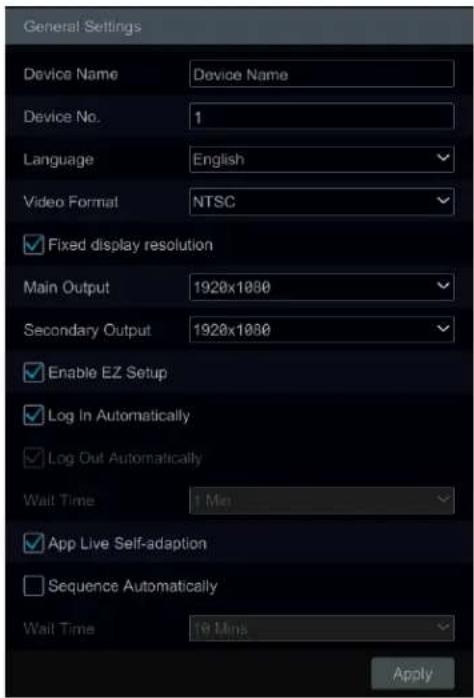 Speco Technologies N8WA4 - General Configuration - 1