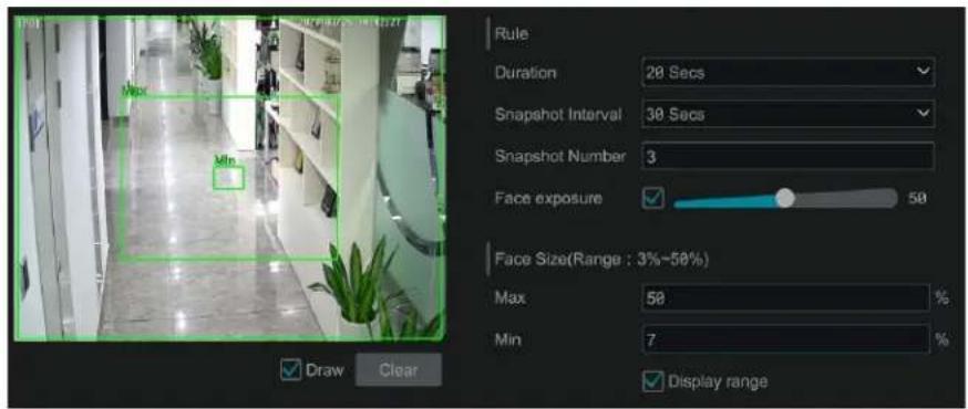 Speco Technologies N8WA4 - Face Detection Settings - 2