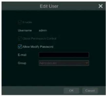 Speco Technologies N8WA4 - Edit User - 1