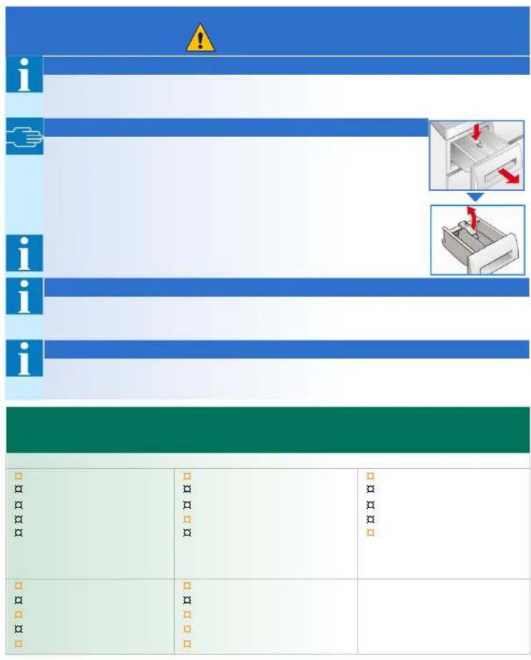 Diagram illustrating a process with warning labels and process steps, including a printer image and action buttons.