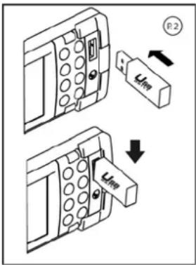 Diagram showing two mechanical assembly steps with labeled components and directional arrows indicating movement or force.