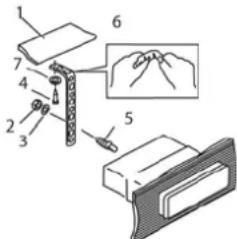 Diagram showing a mechanical assembly with numbered components and a close-up of a hand gesture on a component.