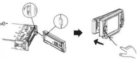 Diagram illustrating the process of inserting a device into a device, with labeled components and directional arrows.