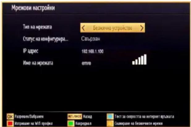 SHARP LC-32LE351E-WH - Конфугуриране на безжичното устройство (опция) - 3