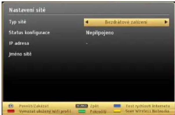 SHARP LC-32LE351E-WH - Konfigurace nastavení Bezdrátová zařízení - 1