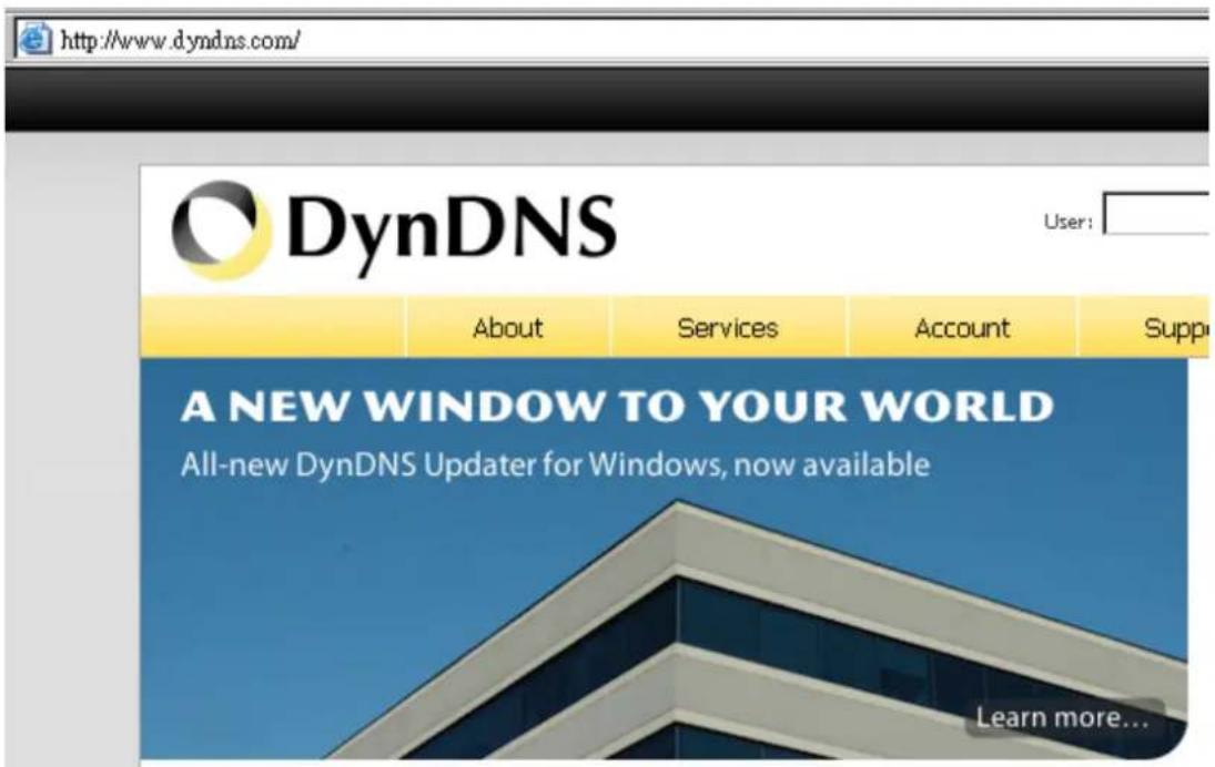 http://www.dyndns.com/ DynDNS User: About Services Account Suppl A NEW WINDOW TO YOUR WORLD All-new DynDNS Updater for Windows, now available Learn more...