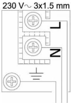 230 V~ 3x1.5 mm + - Z