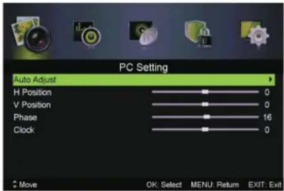 SENCOR SLE 3212M4 - Ponuka PC Setting (Nastavenie PC) - 1