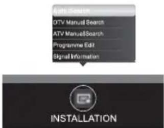 Oats Search OTV Manual Search ATV ManualSearch Programme Edit Signal Information INSTALLATION