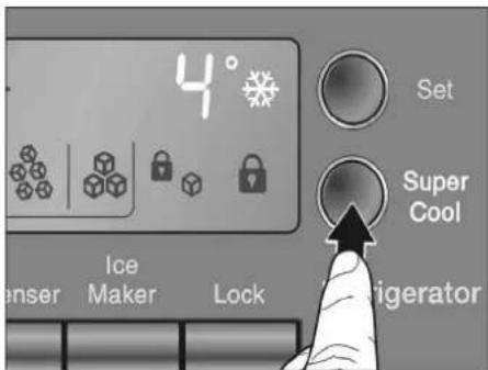 4° Set Super Cool Ice Maker Lock Refrigerator