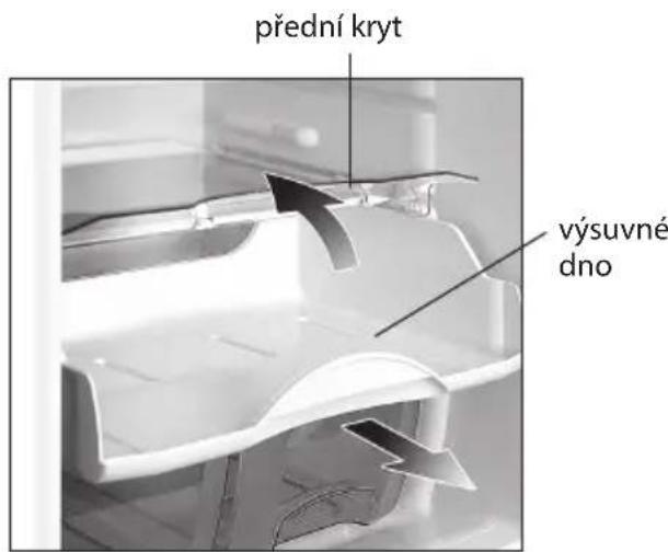 přední kryt výsuvné dno