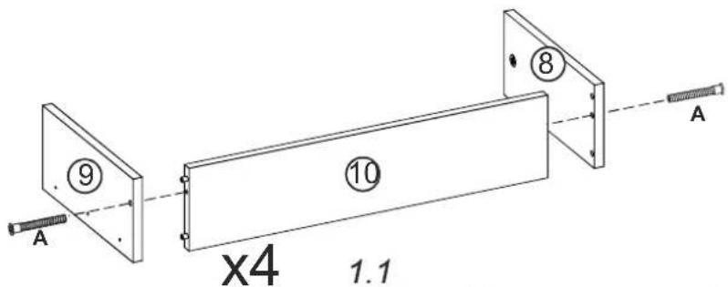 A ⑨ ⑩ ⑧ x4 1.1 A