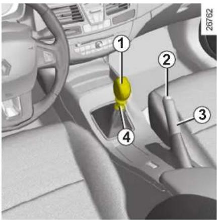 RENAULT Laguna (2008) - RÝCHLOSTNÁ PÁKA/RUČNÁ BRZDA - 1