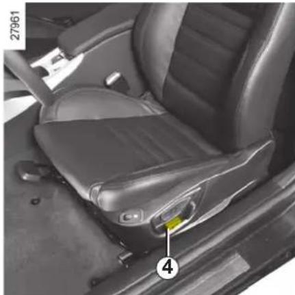 RENAULT Laguna (2008) - Nastavenie sklonu operadla - 1