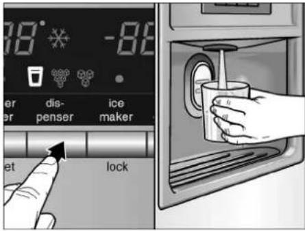 78° -86 er dis- penser ice maker et lock