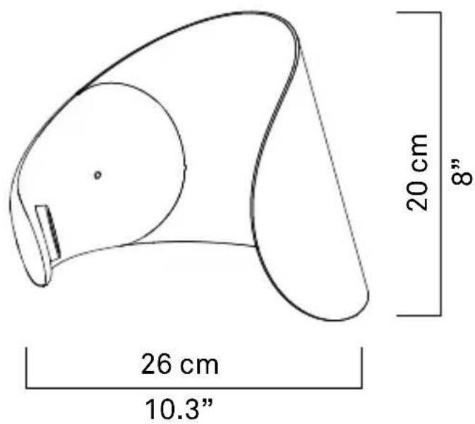 26 cm 10.3" 20 cm 8"