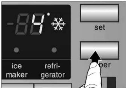 -89° ice maker refri- gerator set per