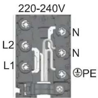220-240V L2 L1 N N ⊕PE