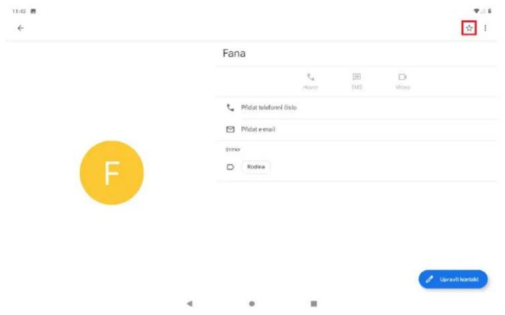 Fana Přídat telefonní číslo Přídat e-mail štrnoy Rodina Upravlt kontakt