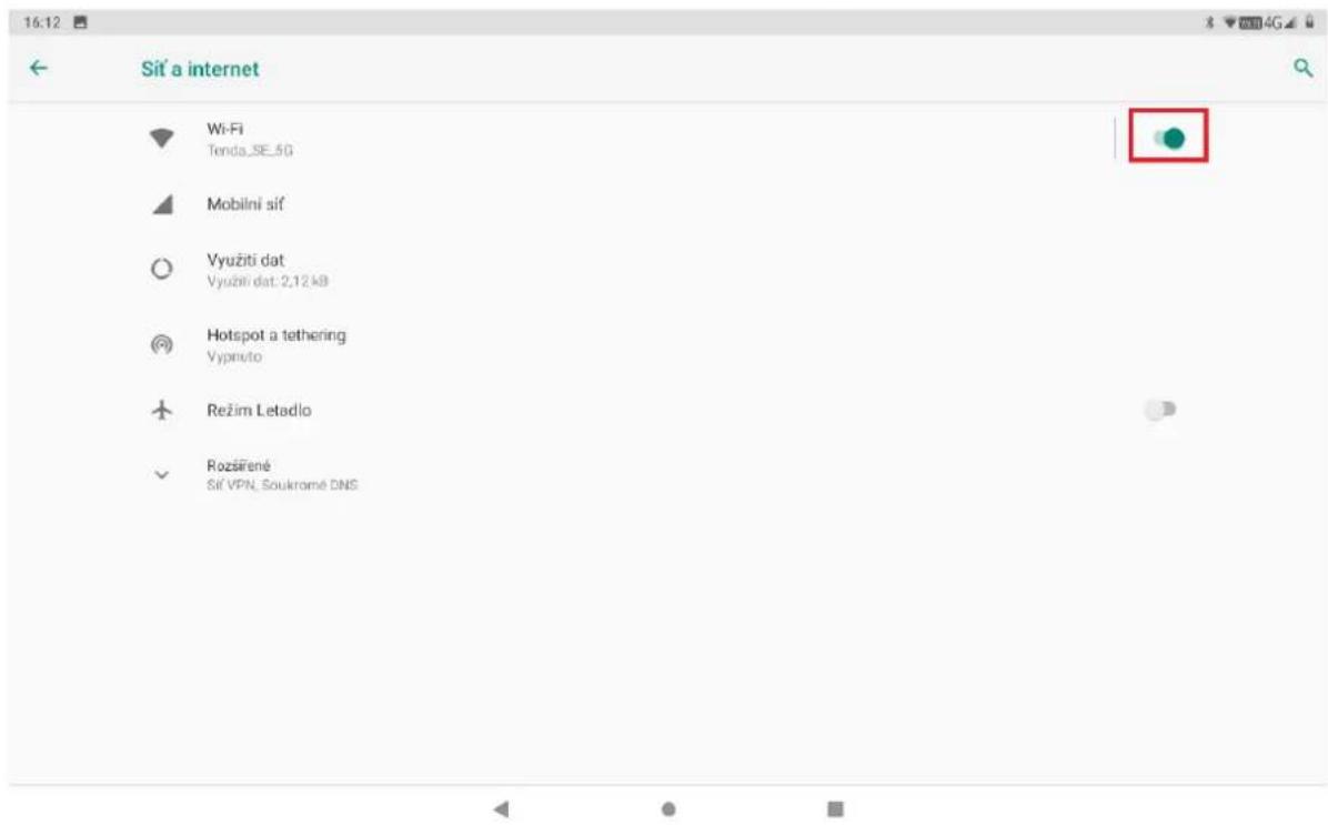 Sif a internet Wi-Fi Tenda_SE_5G Mobilni sif Vyuziti dat Vyuziti dat: 2,12 kB Hotspot a tethering Vypnuto Režim Letadlo Rozářené Sif VPN, Soukromé DNS