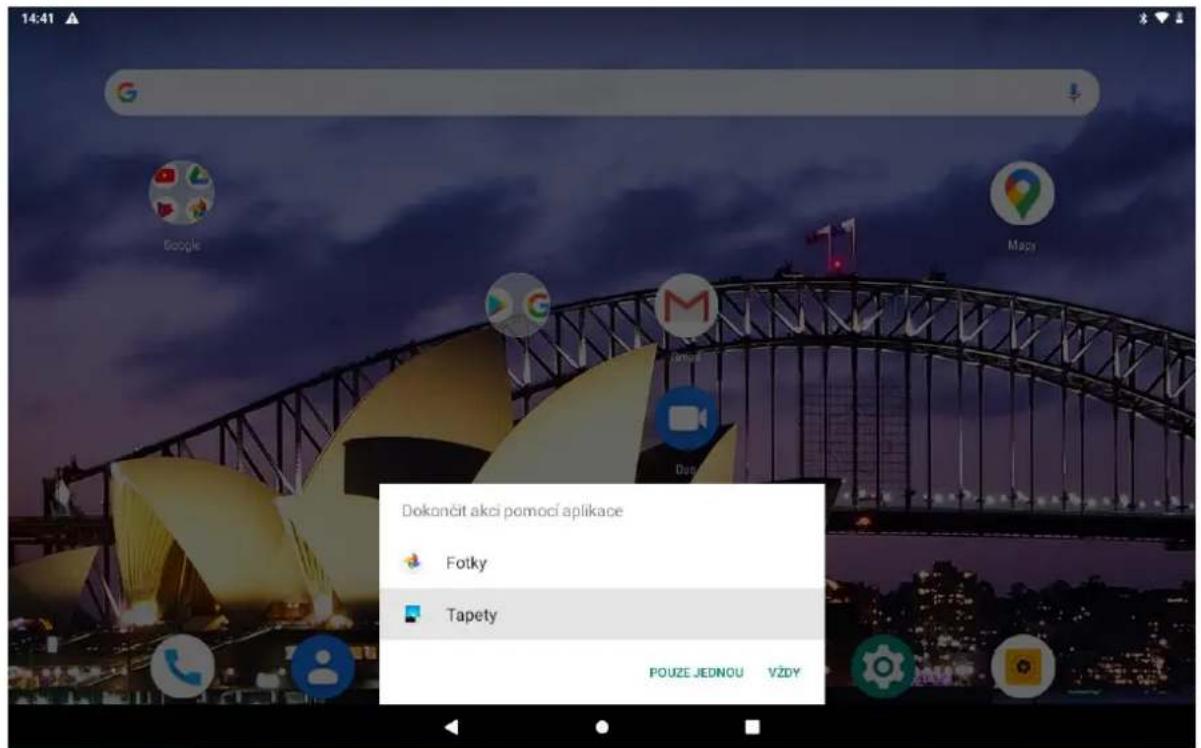 14:41 Google Mail Dokončit akci pomocí aplikace Fotky Tapety POUZE JEDNOU VŽDY